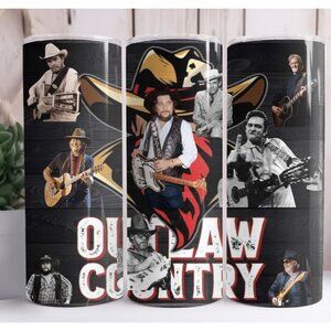 Outlaw Country 20oz Skinny Tumbler Insulated Drinkware Cup